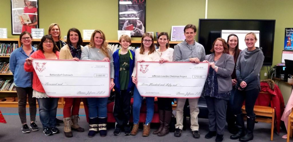 Thomas Jefferson Elementary makes donations